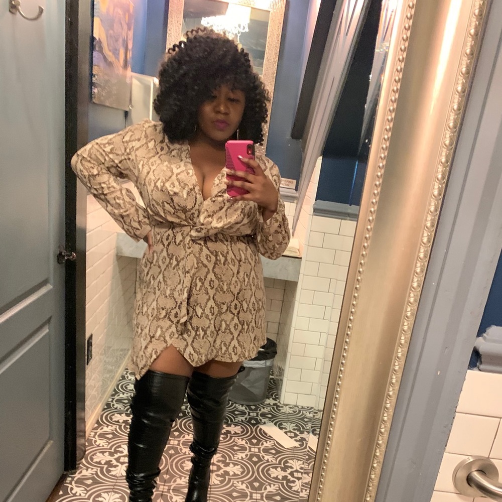 Perfect night out snakeskin dress